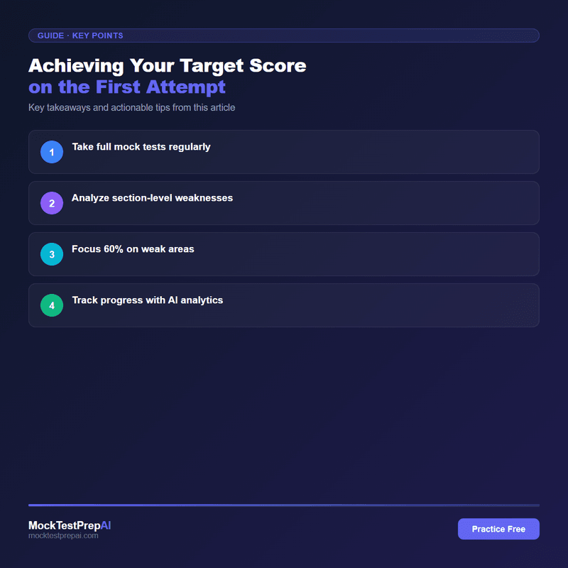 Achieving Your Target Score on the First Attempt infographic