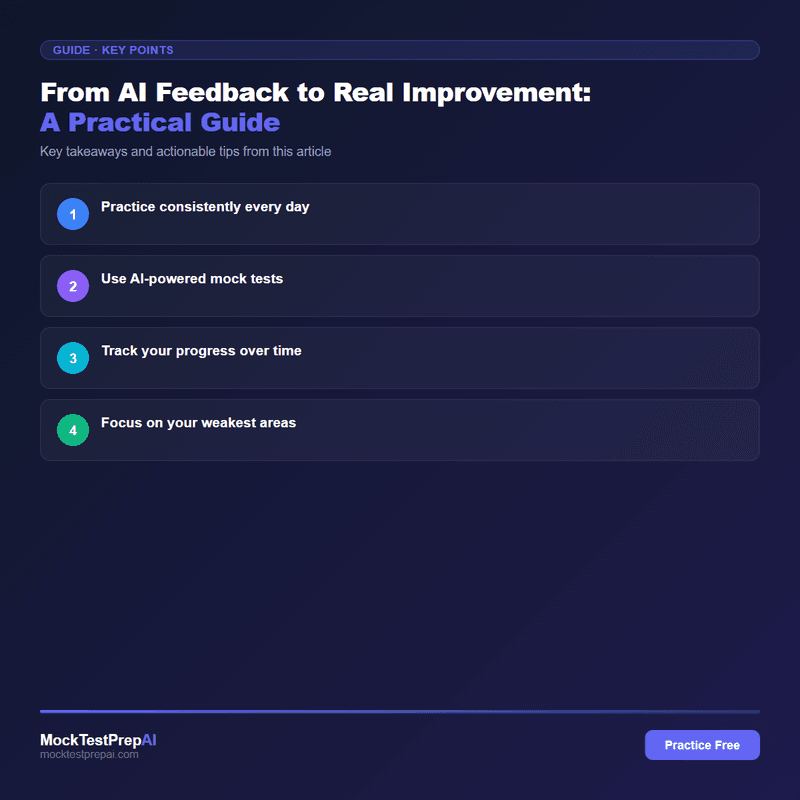 From AI Feedback to Real Improvement: A Practical Guide infographic