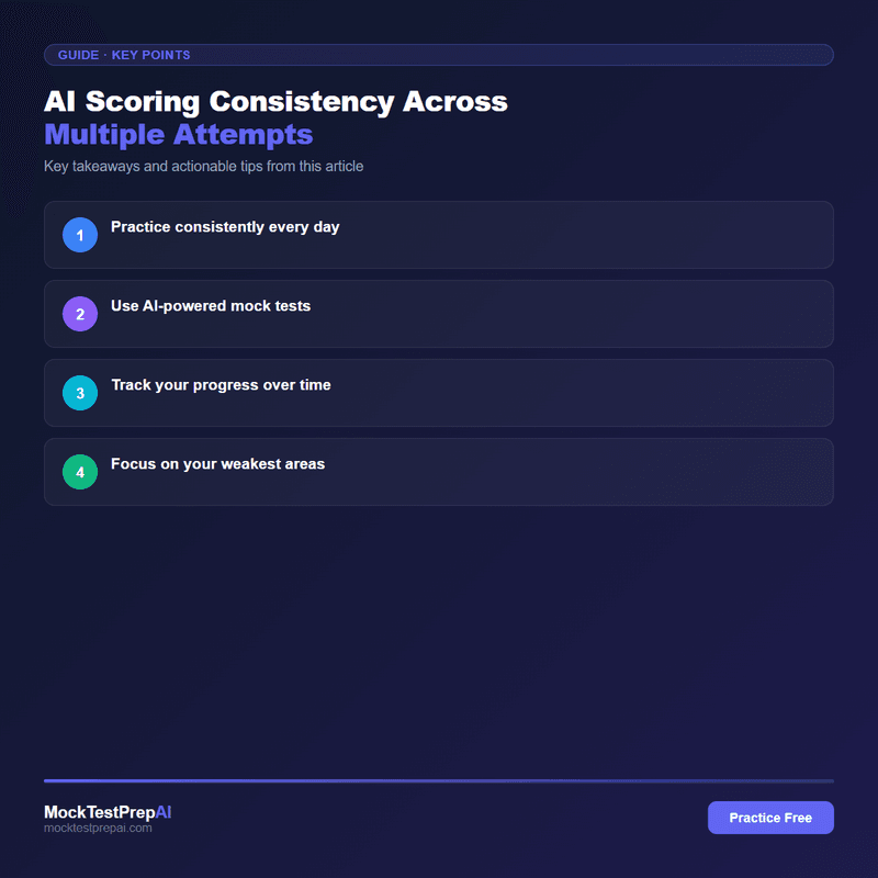 AI Scoring Consistency Across Multiple Attempts infographic