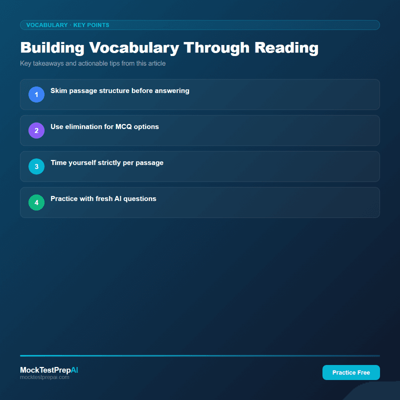 Building Vocabulary Through Reading infographic