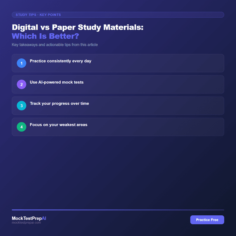 Digital vs Paper Study Materials: Which Is Better? infographic
