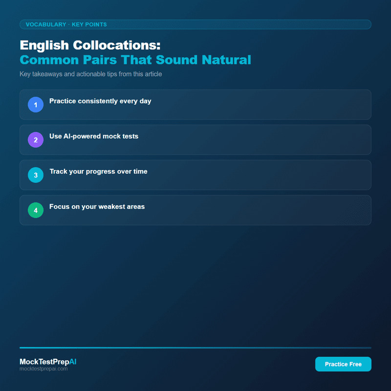 English Collocations: Common Pairs That Sound Natural infographic