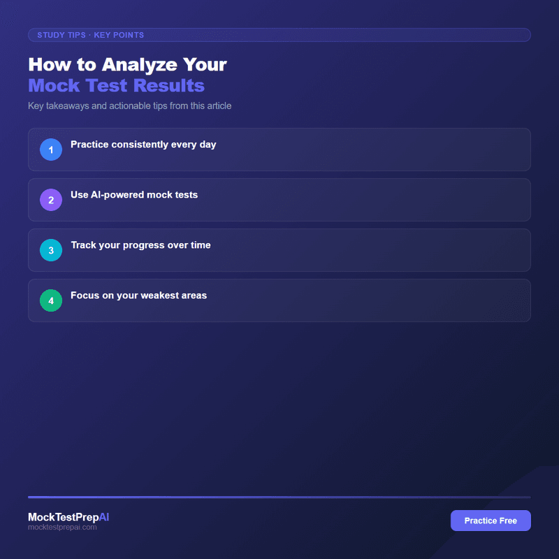 How to Analyze Your Mock Test Results infographic