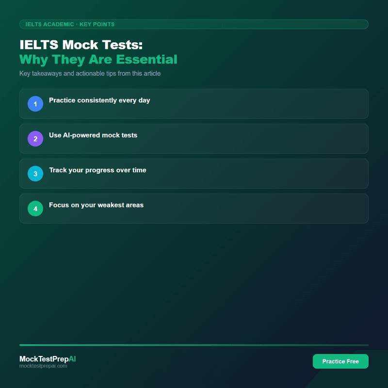 IELTS Mock Tests: Why They Are Essential infographic