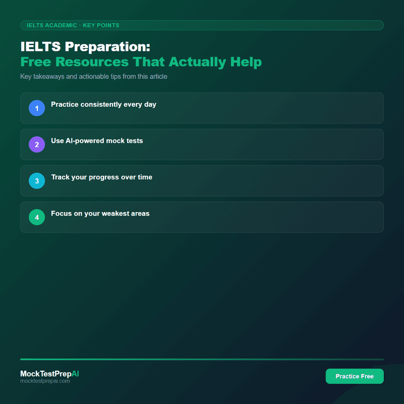 IELTS Preparation: Free Resources That Actually Help infographic