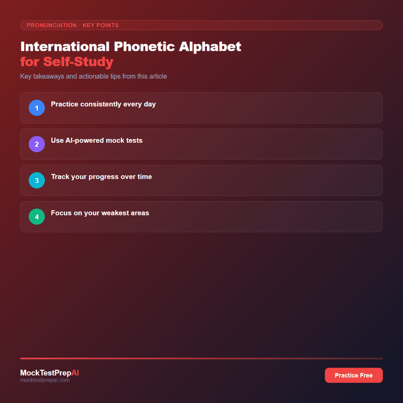 International Phonetic Alphabet for Self-Study infographic
