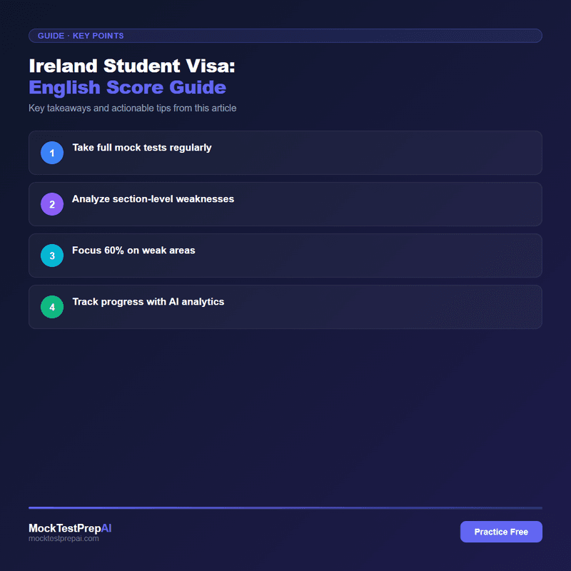 Ireland Student Visa: English Score Guide infographic