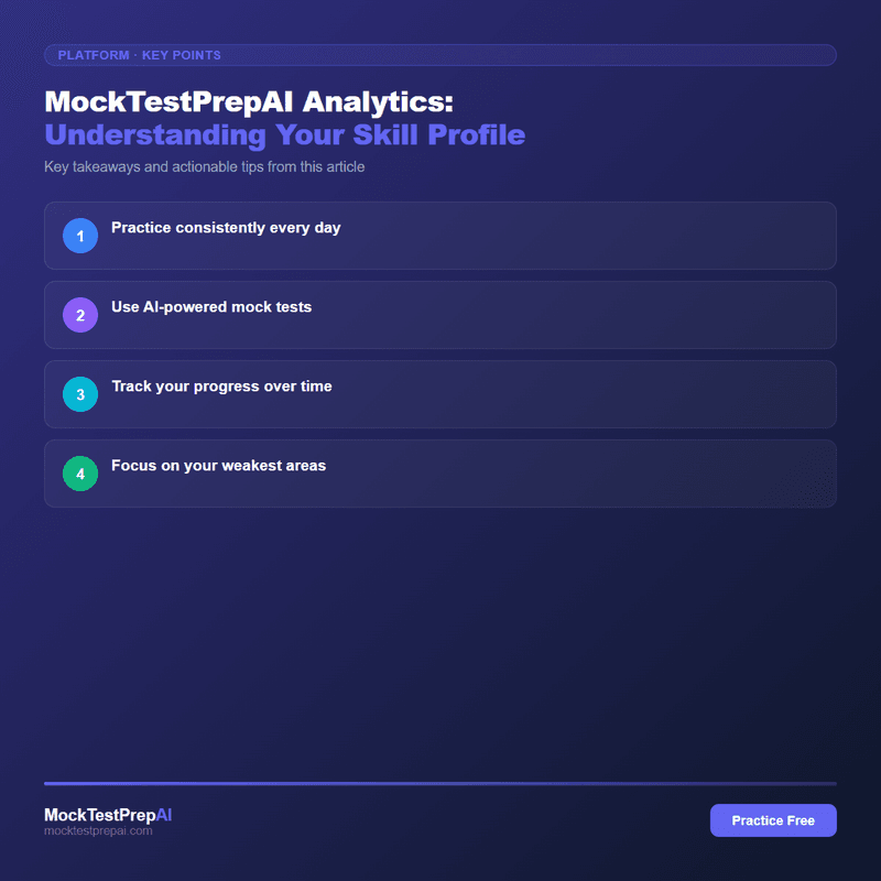 MockTestPrepAI Analytics: Understanding Your Skill Profile infographic