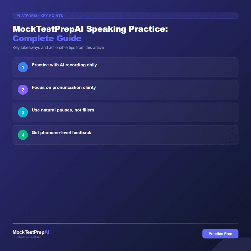 MockTestPrepAI Speaking Practice: Complete Guide infographic