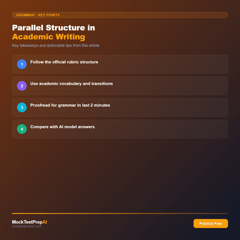 Parallel Structure in Academic Writing infographic