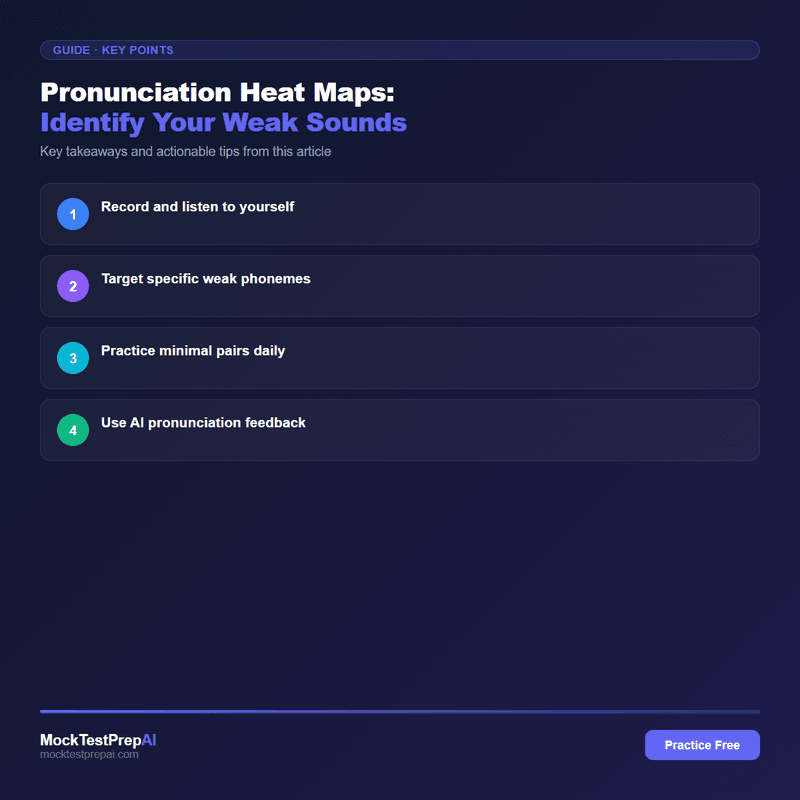 Pronunciation Heat Maps: Identify Your Weak Sounds infographic