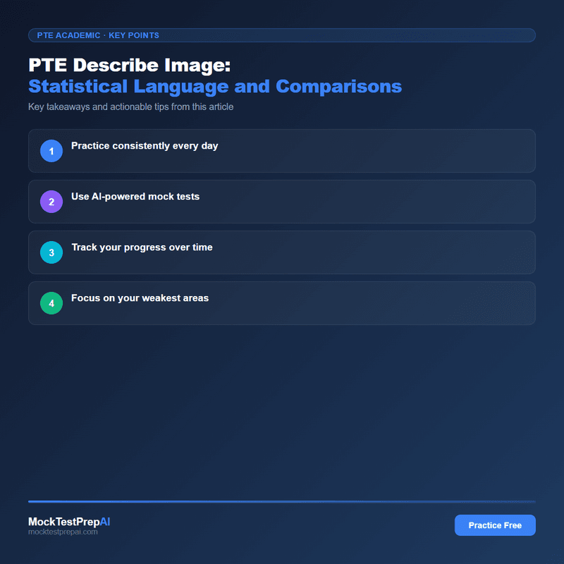 PTE Describe Image: Statistical Language and Comparisons infographic
