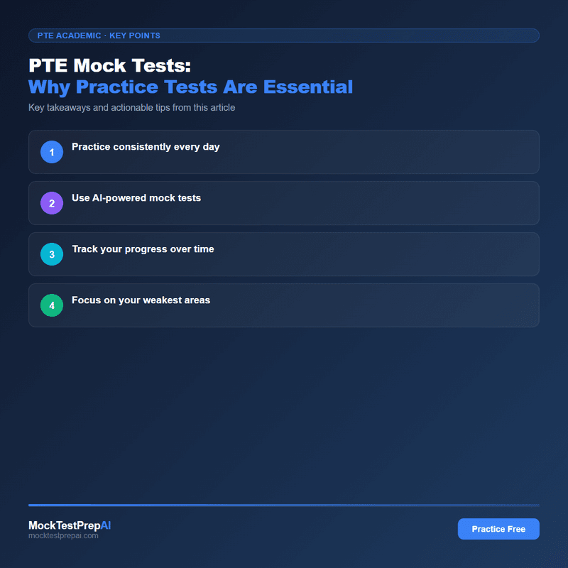 PTE Mock Tests: Why Practice Tests Are Essential infographic