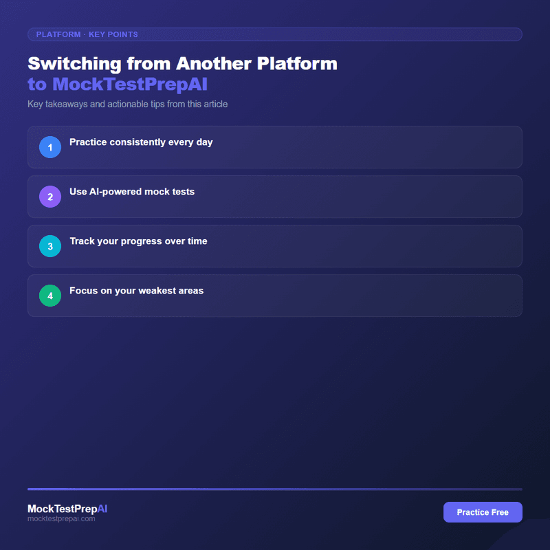 Switching from Another Platform to MockTestPrepAI infographic