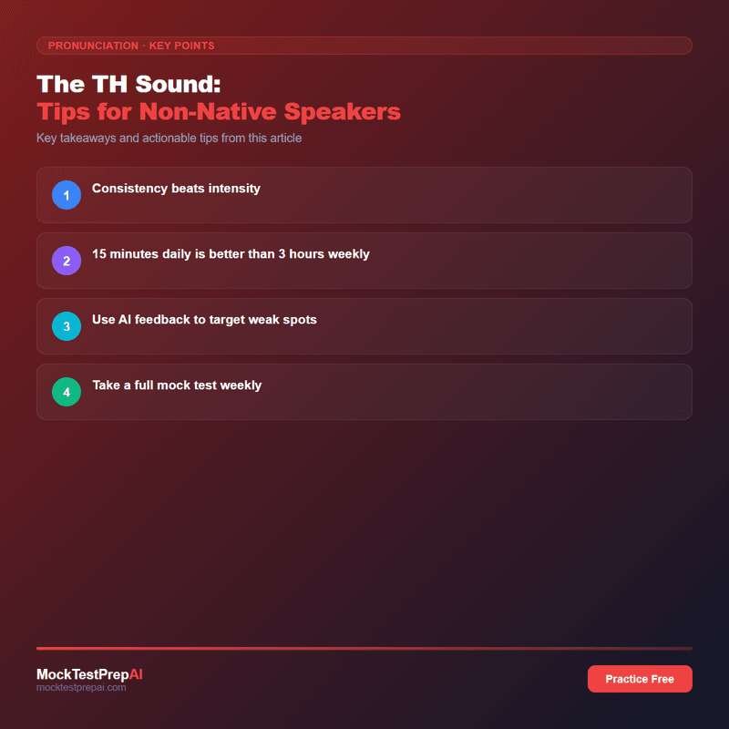 The TH Sound: Tips for Non-Native Speakers infographic
