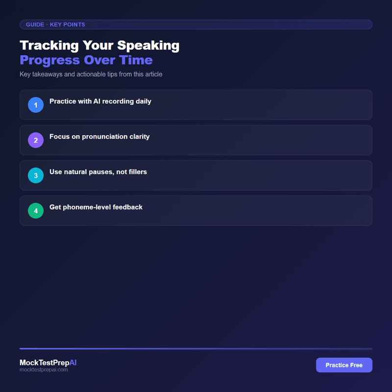 Tracking Your Speaking Progress Over Time infographic