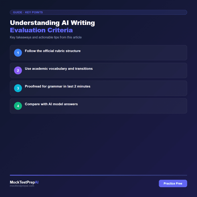 Understanding AI Writing Evaluation Criteria infographic