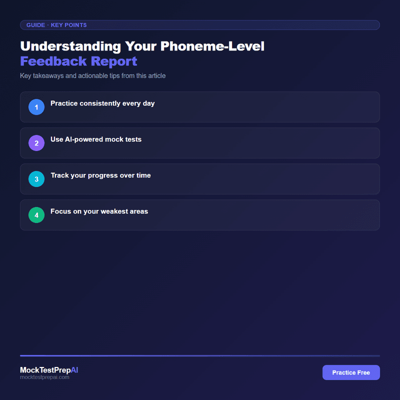Understanding Your Phoneme-Level Feedback Report infographic
